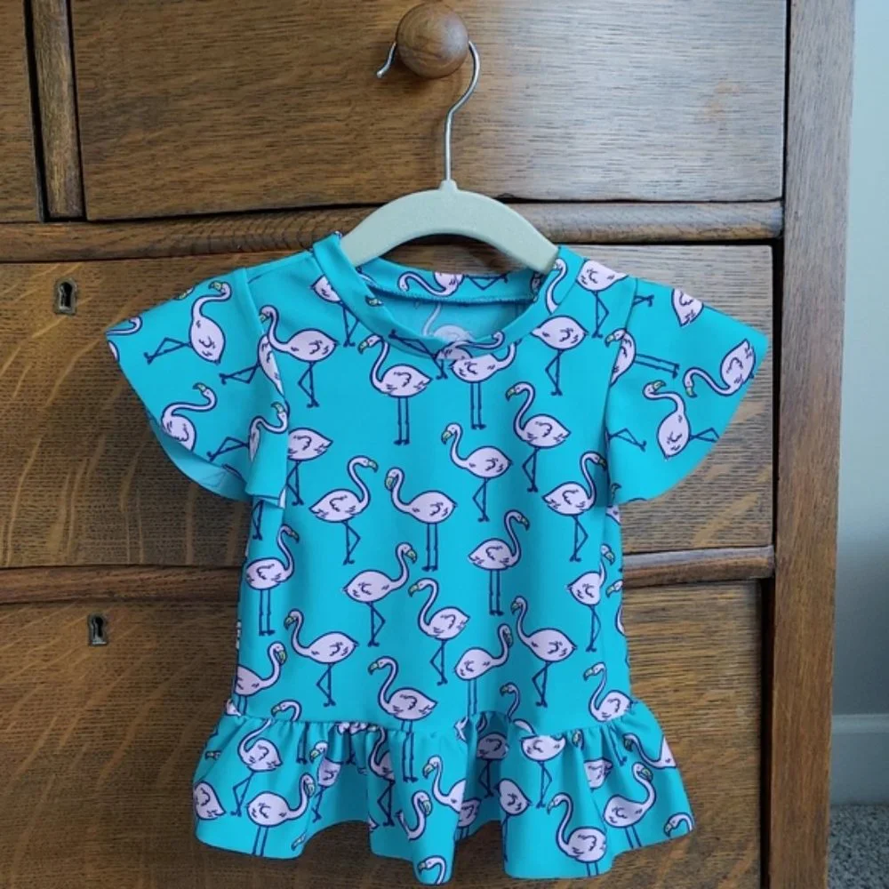 ⭐ iPlay swim diaper & flamingo 🦩 swim top 18m